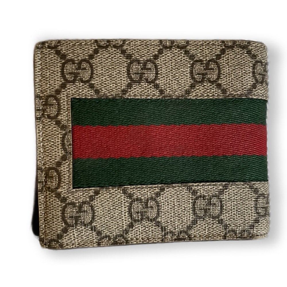 Gucci - GG Supreme Web Brown Bifold Wallet | Men’s - Coated Canvas - Picture 5 of 17